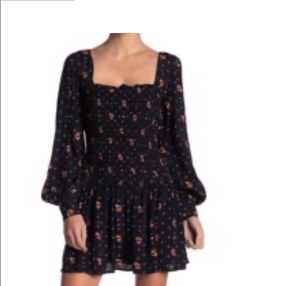 Free People black print dress - Picture 2 of 11